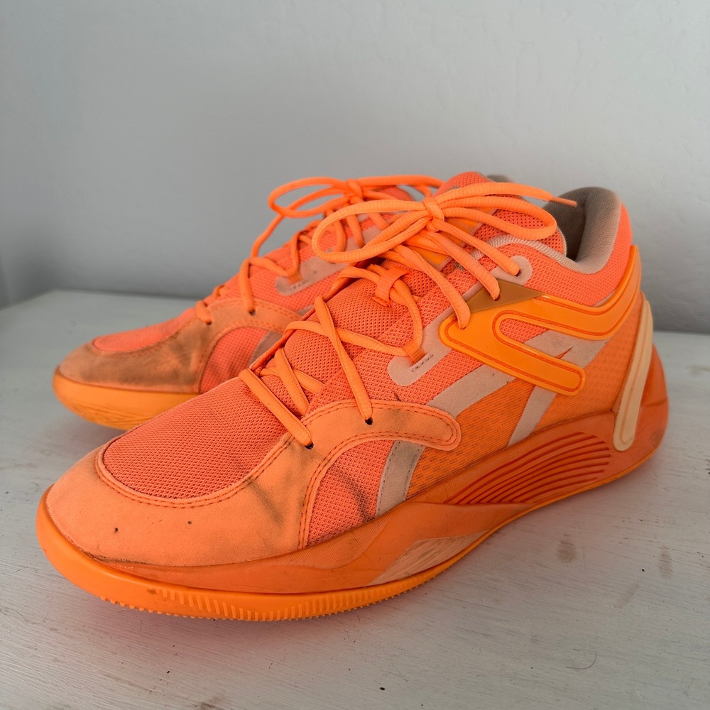 Puma Basketball Shoes Mens 12 TRC Blaze Court Orange 376582-02 Athletic
